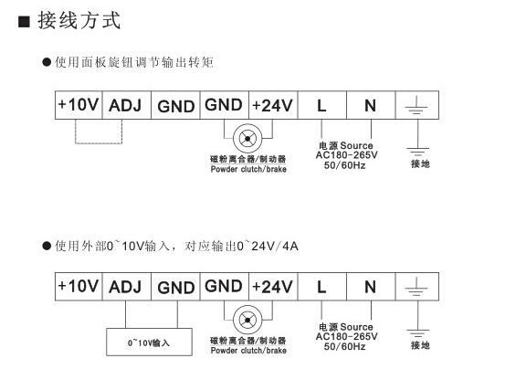 張力控制器接線(xiàn)說(shuō)明 張力控制器接線(xiàn)說(shuō)明